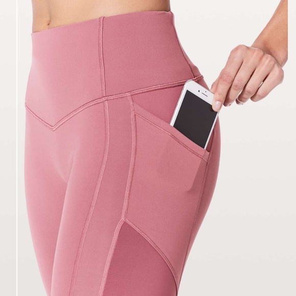 Lululemon All The Right Places Crop II *23" Moss Rose sz. 12 - Picture 5 of 8
